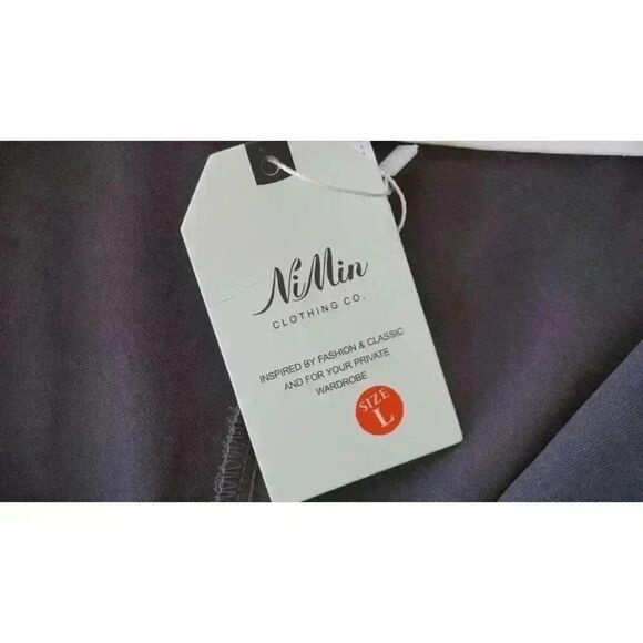 NWT NIMIN Wide-Leg Cargo Pants - Black, Size L - Picture 6 of 11